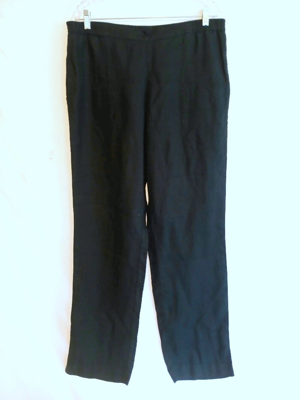 J. Jill Black Linen Pants M Tall Coastal Chic Minimalist Resort Quiet Luxury